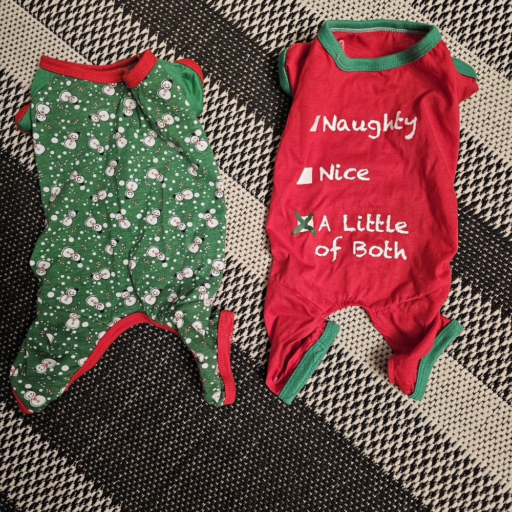 Dog Christmas onesie's